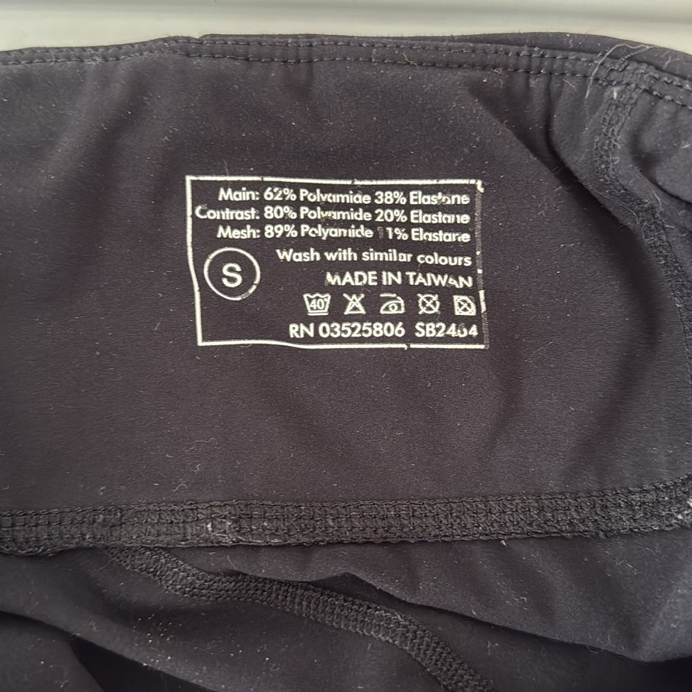 Sweaty Betty Power Mesh Wet Look 7/8 Black Leggings Size 6 - Picture 4 of 7